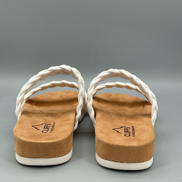 NEW Cliffs by White Mountain Women’s Truly Slide Sandals White Size 7.5 - Picture 4 of 10